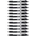 Amazon Basics Retractable Gel Ink Pens - Fine Point, Black, 12-Pack