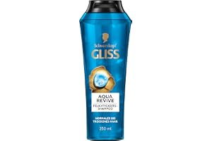 Gliss Shampoo Aqua Revive (250 ml), hårschampo med hyaluron och havsalger, fuktschampo för normalt till torrt hår