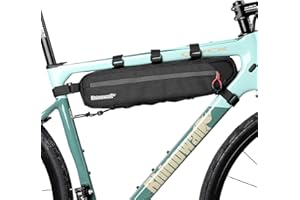 ENJOHOS Bolsa Bicicleta Cuadro Impermeable 2.1L Bolsa Cuadro Bicicleta Carretera Bolsa Triangular Cuadro Bicicleta Bikepacking para Bici de Carretera, Gravel Bike, Ciclismo Accesorios, Negro
