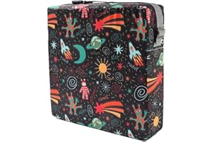 NIKTULE Sedia da pranzo con seduta rialzata - Cuscino per imbracatura stampato colorato Cuscino rialzato per seggiolino per bambini regolabile smontabile e lavabile in PU Sedia da viaggio Sedia da pranzo pe