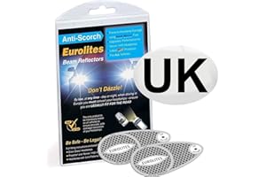 Netagon Eurolites Headlamp Beam Deflectors Adaptors Converters Self Adhesive UK Plate for Driving in Europe - Legal Requirement for Travel (Eurolites Beam Deflectors with 1 UK Sticker)