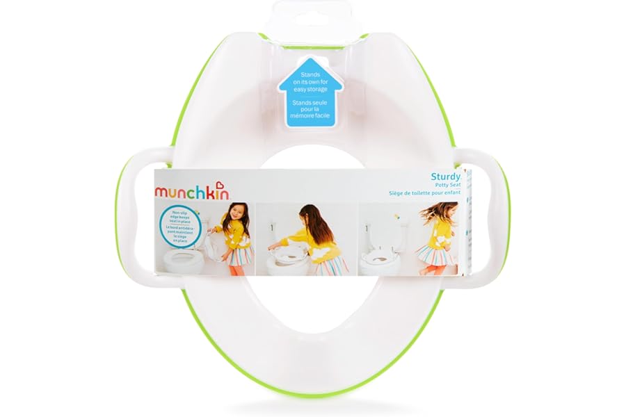 Munchkin Sturdy Potty Seat | Potty Training Toilet Seat with Handles and Legs | Ideal for Toddler and Children | Green