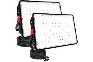Indmird LED strålkastare utomhus 400W, 2stycken 40000LM Led Strålkastare utomhus 6500K kallvit led strålkastare IP66 vattentät byggstrålkastare LeD-strålkastare för trädgård garage sportfält gård hall