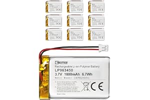 10 st EEMB litiumpolymerbatteri 3,7 V 1800 mAh, 963450, uppladdningsbart lipobatteri med JST-kontakt med VXI Blue Parrott - k