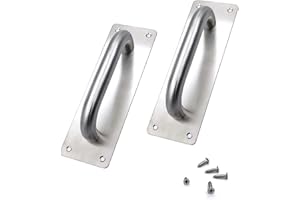 XKQYX Does not apply Tiradores de puerta correderas, tiradores de puerta de acero inoxidable, puerta corredera armario de inodoro, cobertizo de puerta de granero con placa de metal (200 x 65 mm)