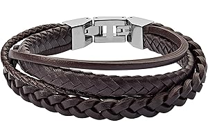 Fossil Herren Armband Brown Braided Double