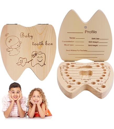 Scatola Per Denti Da Latte In Legno D'Acero - Made In Germany, Regalo Per Nascita O Battesimo - Foto 10