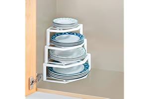 Maximex Mensola angolare per piatti, Polipropilene, 22.8 x 28.6 x 22.8 cm, Bianco