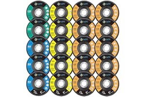 S SATC Fächerscheibe 115mm Korn 40 60 80 120 für Metall Holz Stahl Schnelles und Präzises Schneiden Lamellenscheiben 20 Stück T29 Blau Schleifmopteller Schleifscheiben 115mm Winkelschleifer