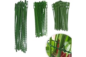 NITAIUN 160 Pezzi Legami da Giardino, Fascette per Piante Regolabili in Plastica Riutilizzabili Clip per Piante per Sostenere Le Piante, Attaccatura per Piante Nastro per Legare Alberi (3 Taglie)