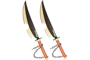 LQZJG Juego de Piezas 2 Anime Espada de bambú Cosplay，Uzui Tengen Espada Katana 78 cm/30,9 Pulgadas