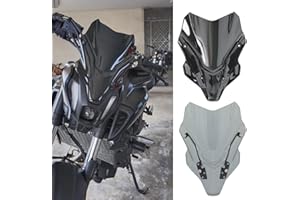 Midimttop Moto Parabrezza Parabrezza Protezione Antivento Zanzariera Pare-brise Carenatura Anteriore Win Deflettore compatible with MT-07 MT07 MT 07 Accessori 2021 2022 2023 (Fumo)