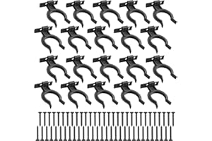 YILUXMYYXGS 20 Pièces Fixation Plinthe Cuisine, Attache Clip Plinthe Cuisine, Supports Clips pour Plinthes de Cuisines de 32 à 36 mm, Clip de Fixation pour Plinthes Pieds de Meuble, avec 60 vis