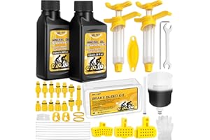 BBLTIFF 36 Pezzi Kit Spurgo Freni per Shimano,TEKTRO, MAGURA, TRP Freni a Disco Idraulici, Kit Spurgo Freni Bici con 300 ML di Olio Minerale, Adatto per Strada e Mountain Bike