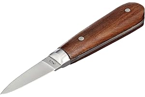 TELLIER LA BONNE GRAINE - Lancette à huîtres avec manche en bois - Couteau Ouvre Huîtres - Pratique et Résistante - Lame en inox - Marque Française, marron