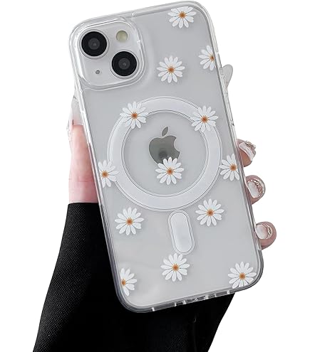ZTOFERA Custodia morbida floreale compatibile con iPhone 15 Pro (6,1 pollici), per ragazze e donne, ultra sottile e flessibile, in silicone, custodia protettiva con grazioso motivo floreale che si