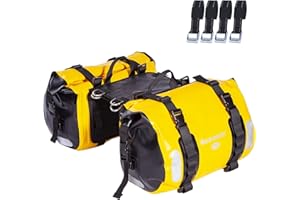 WILD HEART Borsa impermeabile per moto, 40 l, borsa laterale per serbatoio (giallo)