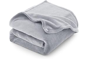 CozyLux Kuscheldecke Flauschig Decke Sofa 220x240 cm für 4 Jahreszeiten - Weich/Warm/Leicht Sofadecke Wohndecke Couchdecke für Sofa/Bett/Couch, Flanell Fleecedecke 240x220cm Hellgrau