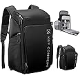 K&F Concept Camera Backpack 25L Camera Bags for Photographers Large Capacity Camera Case with Raincover,15.6 Inch Laptop Compartment Compatible for Canon/Nikon/Sony/DJI Mavic Drone Backpack