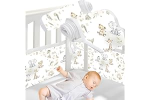 CHSG 2PCS Tour De Lit Respirant Pour Bébé, Barrière Anti - Collision Pour Nouveau - Né, Lavable, Taille 160*30cm Et 340*30cm, Tour De Lit Bebe,Protection Sécurité