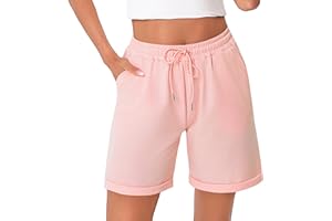 Litherday Bermuda Femme Short Sport Femme avec Poches pour Jogging Running Fitness d’Été Doux et Respirant