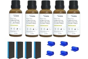 YUUFCY Coating Agent For Automotive Plastics, Crystal Coating for Plastic Parts, Quick Plastic Parts Crystal Coating, Coating Agent for Automotive Plastics,Long Duration Plastic Parts Refresher Agent (5PCS)