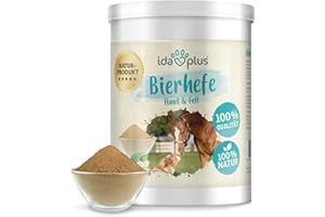 IDA PLUS IdaPlus – Levure de Bière 500 g Complément alimentaire – pour une peau saine et un pelage brillant | Produit naturel pour les chevaux, chiens & chats | Cuillère doseuse pratique incluse"