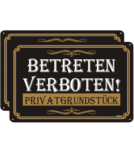 Schild 'Privatweg – Durchgang Verboten' Aus Alu-Verbund, 450x300 Mm, Witterungsbeständig Für Innen Und Außen