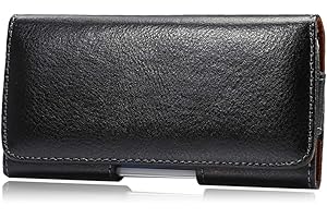 ZORSOME Pozioma kabura na telefon komórkowy z prawdziwej skóry premium do 15 14 13 12 Pro Max, szlufka na pasek z klipsem etui uchwyt do Samsung Galaxy S23 S22 S21 S20 Ultra, S22+, S21+, A53 5G, A12 5G