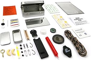 POLYMATH PRODUCTS Mini Survival Tin - Pocket-sized tin, loaded with an impressive amount of outdoor survival essentials. UK-made.