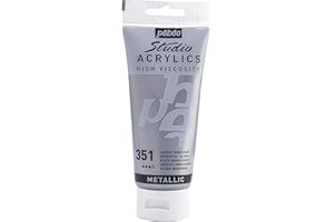 PEBEO Pébéo 837351 Studio Acrylique Tube Argent Iridescent 100 ml