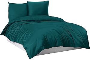 ‎MIXIBABY Mixibaby Bettwäsche Bettgarnitur Bettbezug 100% Baumwolle 135x200 155x220 200x200 200x220, Farbe:Petrol, Größe:155 x 220 cm