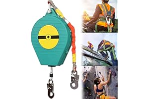 RSHJD Dispositif Antichute a Rappel Automatique, Harnais de Securite Anti Chute Haute Altitude, Équipement de Protection Individuelle pour Toiture et D'échafaudage,Charge:150kg(Size:3M)