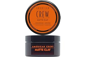 American Crew Texturising Matte Clay with Medium Hold and Low Shine, Gifts for Men, for Control and Definition, Non-Greasy formula, Hair Styling for Men - 85 g