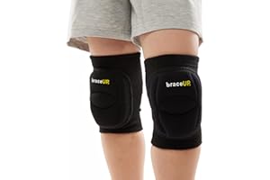 BraceUP Genouillères Volley-Ball Enfant 8–14 Ans – Protection Sportive Junior pour Filles & Garçons – Genouillère Souple pour Volley, Danse, Sport & Loisirs (XS)