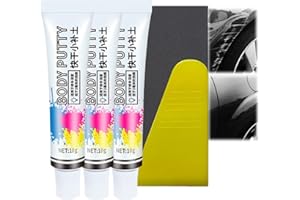 LaluluTek 3PCS Complete Car Body Repair Kit - Includes Paint Scratch Filler Putty, Dent Filler Putty, and Quick-Dry Paint Chip Repair Filler - Perfect for Deep Scratches, Peeling Paint