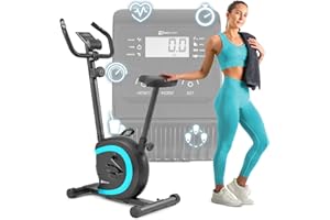 ‎HS HOP-SPORT Hop-Sport Heimtrainer HS-015H, kompakter Hometrainer für Senioren geeignet, Fahrrad ideal für das Training zuhause, Pulssensoren & Anti-Rutsch-Pedale