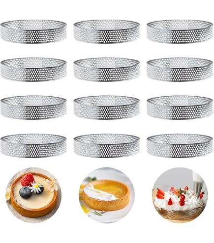JEUIHAU 10 Stück Backringe Aus Edelstahl – 10 Cm Durchmesser, Doppelt Gerollt, Für Crumpets, Muffins, Pfannkuchen & Mehr