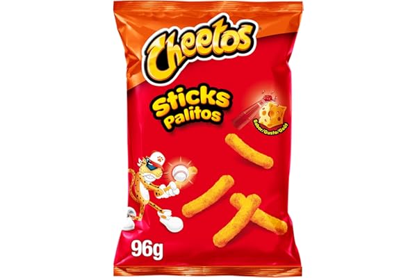 Cheetos Rizos, Producto de Aperitivo hinchado, Snack sabor a Queso y ketchup, bolsa individual, 96gr