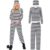 Cappello Da Prigioniero/detenuto Bianco E Nero Per Costume - Accessorio Unisex Adulto