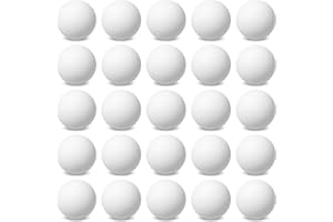 KOMONEE 25 x White Ping Pong Balls Table Tennis 40mm No Logos Plain Ideal for Cat Dog Pet Toy School Crafts