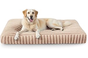 Pawk hundebet Grosse Hunde, XL Hundekissen Waschbar Abnehmbar, Hundekorb Flauschig Atmungsaktiv Anti-Rutsch, Hundebetten für Mittelgroße und Grosse Hunde, 107x69x10cm