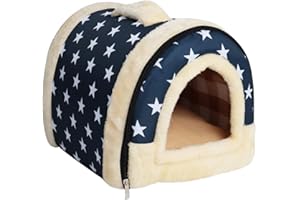 YOUTH UNION YouthUnion Cama para Mascota, Casa Estera Casera Diseño de Triángulo Edredón Máquina Saco de Dormir Caliente Lavable Cómoda para Gatito Gatos Perros Cachorro Conejo Invierno