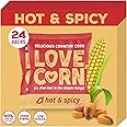 LOVE CORN Habanero Chilli Crunchy Corn Snack 20g x 24 Bags – Healthy Snacks Ideal for Gluten Free & Vegan Diets – Low Sugar Alternative for Crisps, Mixed Nuts & Pretzels – Perfect To Graze On