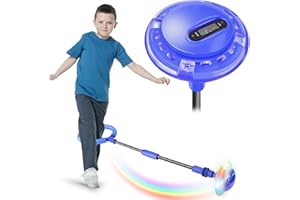 GUBOOM Anello da Salto Lampeggiante per Bambini con Contatore, Timer, Contatore di Calorie, Caviglia di Salto della, Palla per Saltare, Giocattolo Regalo per Ragazze 6 7 8 9 10 11 12 Anni (Blu)