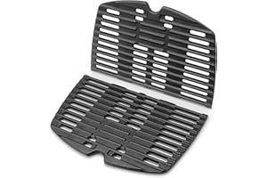 VNIERXFUL 7644 Żeliwny ruszt do grillowania, części zamienne, akcesoria do Weber Q100, Q1000, Q120, Q1200, Q140, Q1400, grill gazowy, 32 cm x 21,6 cm 7582, akcesoria do grilla Weber Baby-Q, zakupione części