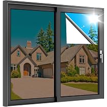 Film Fenêtre Miroir Anti-Regard 90x400cm - Protection UV Et Intimité - Argent