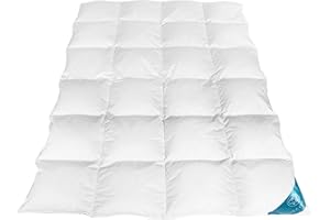 Sandaro Home Kołdra puchowa, kołdra zimowa, ekstra ciepła, pikowana, puch gęsi, 100% naturalna, 135 x 200, 1600 g