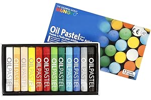 CREATIV COMPANY Mungyo Pastel à l'huile, épaisseur 11 mm, L : 7 cm, couleurs asstd, 12asstd