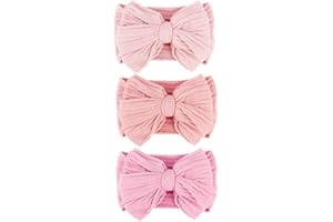 AQOKKA Baby Bows Headbands Nylon Baby Girl Headbands Newborn Hairbands Toddler Hair Accessories for Girls Infant Kids
